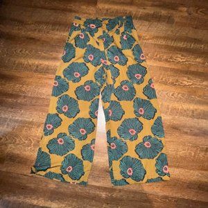 Anthropologie Patterned Floral Paperbag Pants - Size LP